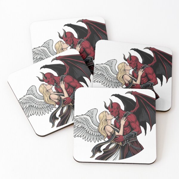 Item preview, Forbidden Embrace - Gothic Angel and Devil Art designed and sold by Covenist.
