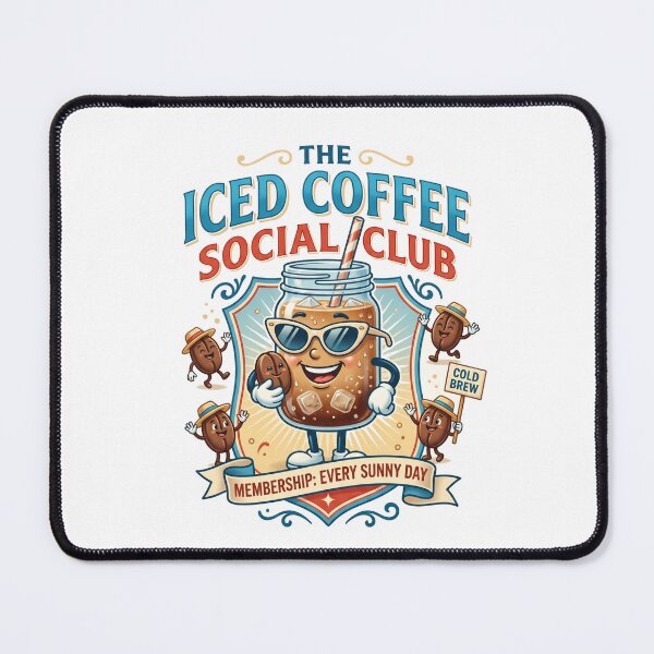 Item preview, The Iced Coffee Social Club | Cute Coffee Lover Graphic Tee | Aesthetic Café | Summer Coffee Gift designed and sold by Softbear Atelier.
