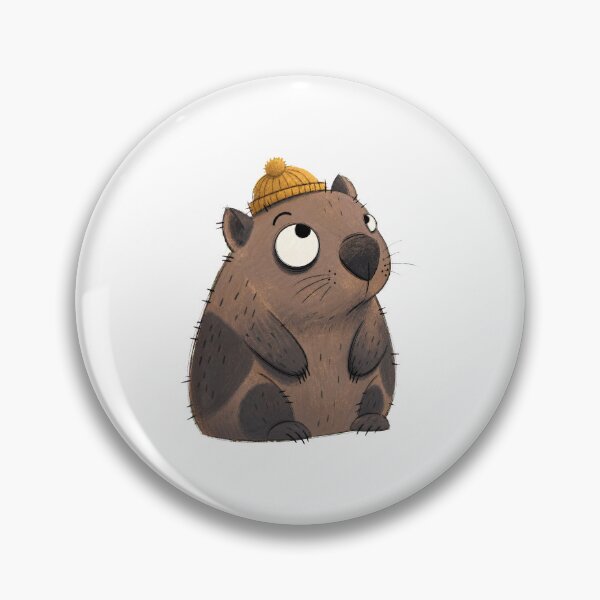 Item preview, Wombat in a Mustard Beanie designed and sold by The-Art-of-D.