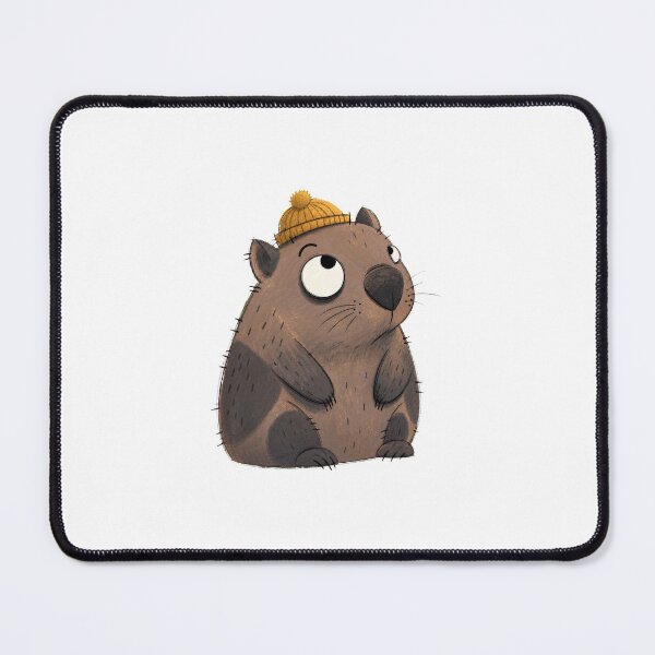 Item preview, Wombat in a Mustard Beanie designed and sold by The-Art-of-D.