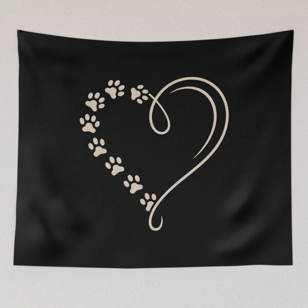 Item preview, Minimalist Pet Paw Heart Art designed and sold by Dmo3HarkoArt.