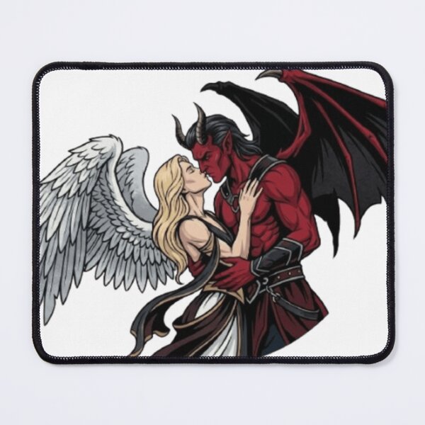 Item preview, Eternal Rivals - Gothic Male Angel and Devil Art designed and sold by Zacushi.