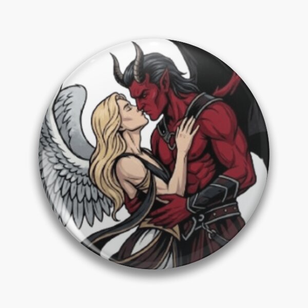 Item preview, Eternal Rivals - Gothic Male Angel and Devil Art designed and sold by Zacushi.