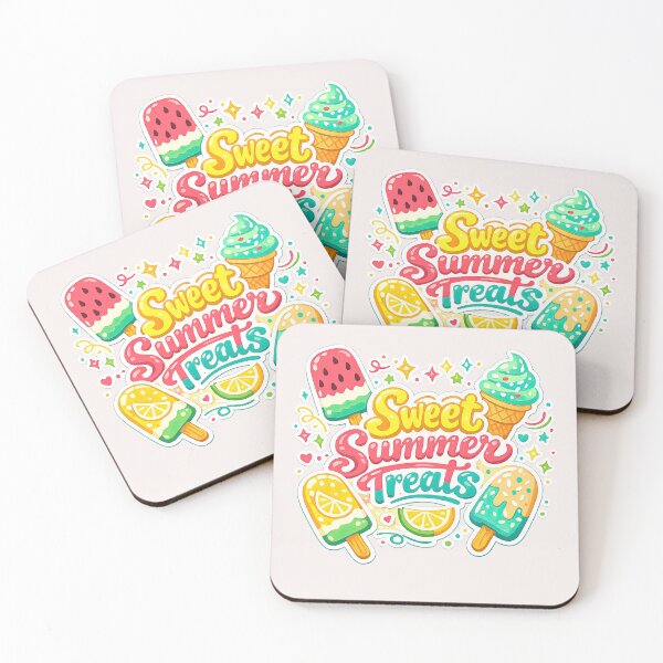 Item preview, Sweet Summer Treats – Colorful Retro Popsicle and Ice Cream Art designed and sold by inkoutninja.