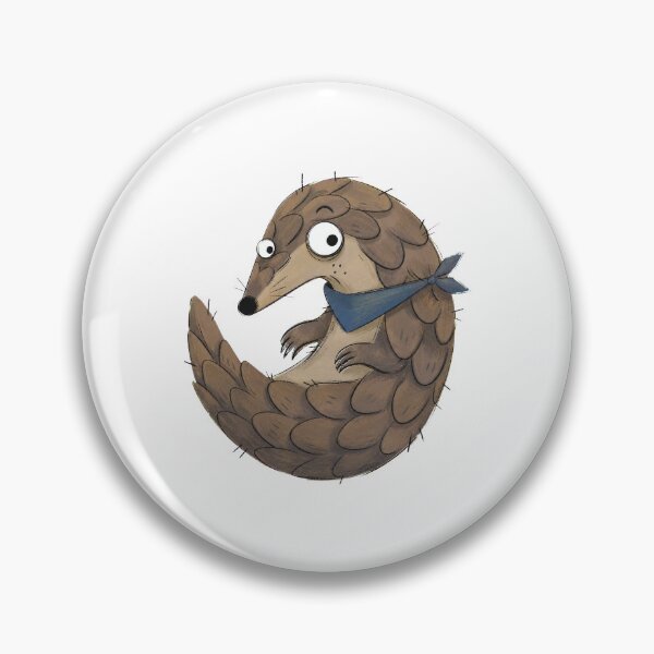 Item preview, Curled Pangolin with a Cobalt Neckerchief designed and sold by The-Art-of-D.