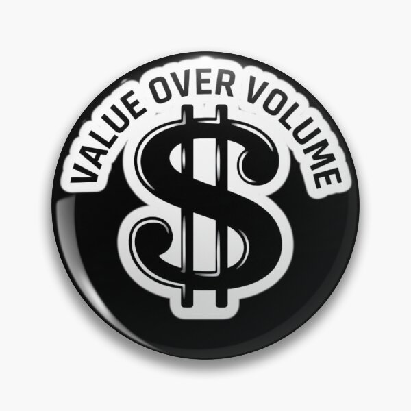 Item preview, Value Over Volume motivational Dollar Sign Hustle Stickker designed and sold by zenithdecalco.