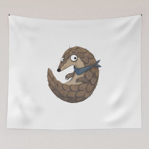 Item preview, Curled Pangolin with a Cobalt Neckerchief designed and sold by The-Art-of-D.