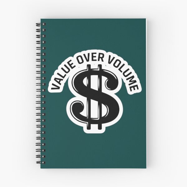 Item preview, Value Over Volume motivational Dollar Sign Hustle Stickker designed and sold by zenithdecalco.