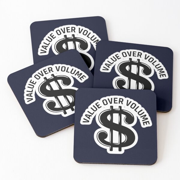 Item preview, Value Over Volume motivational Dollar Sign Hustle Stickker designed and sold by zenithdecalco.