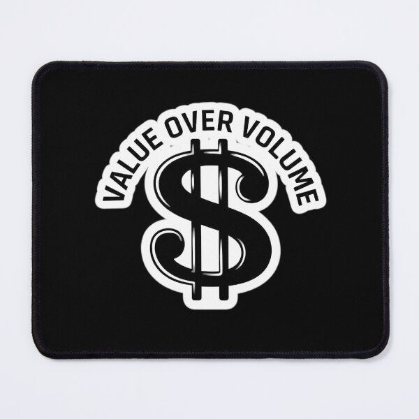 Item preview, Value Over Volume motivational Dollar Sign Hustle Stickker designed and sold by zenithdecalco.