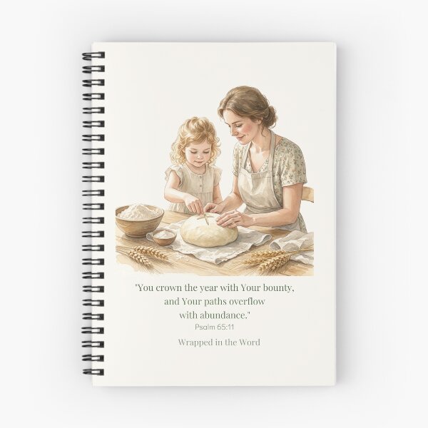 Item preview, Psalm 65:11 Christian Watercolor Wall Art | Baking Bread with Love | Bible Verse Print designed and sold by BCapybara.
