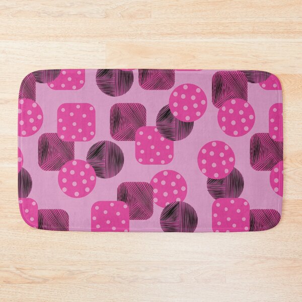 Item preview, Pink Geometric Seamless Pattern with Polka Dot and Abstract Line Shapes designed and sold by ChaReePat.