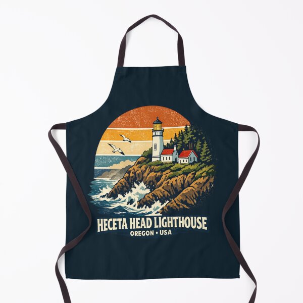 Item preview, Heceta Head Lighthouse Oregon Vintage Retro Travel Shirt | Pacific Coast Coastal Adventure Lighthouse designed and sold by Globalcitytees.