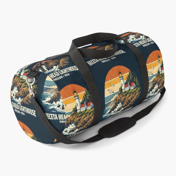 Item preview, Heceta Head Lighthouse Oregon Vintage Retro Travel Shirt | Pacific Coast Coastal Adventure Lighthouse designed and sold by Globalcitytees.