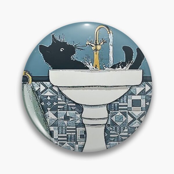Item preview, Black Cat Wash Your Paws Bathroom designed and sold by colinterrell.