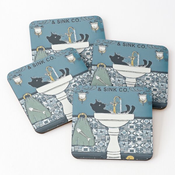 Item preview, Black Cat Wash Your Paws Bathroom designed and sold by colinterrell.