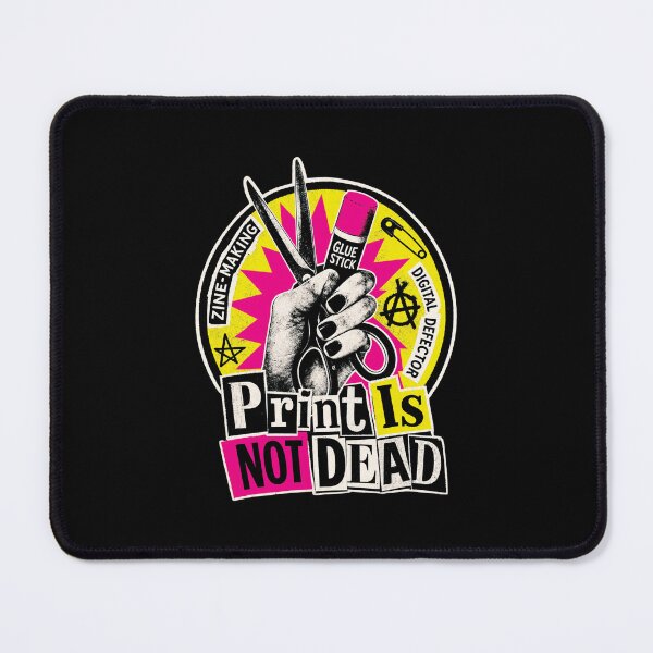 Item preview, Print Is Not Dead Shirt, Zine Making Graphic Tee, DIY Punk Art T-Shirt, Indie Printmaker Gift, Analog Creator Shirt, Cut And Paste Collage Tee designed and sold by KAYJAY DESIGNS.