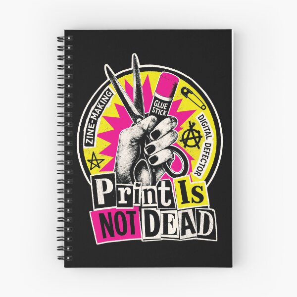 Item preview, Print Is Not Dead Shirt, Zine Making Graphic Tee, DIY Punk Art T-Shirt, Indie Printmaker Gift, Analog Creator Shirt, Cut And Paste Collage Tee designed and sold by KAYJAY DESIGNS.