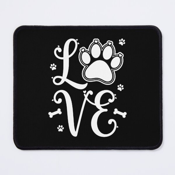 Item preview, Dog Paw Love Typography Design designed and sold by Dmo3HarkoArt.
