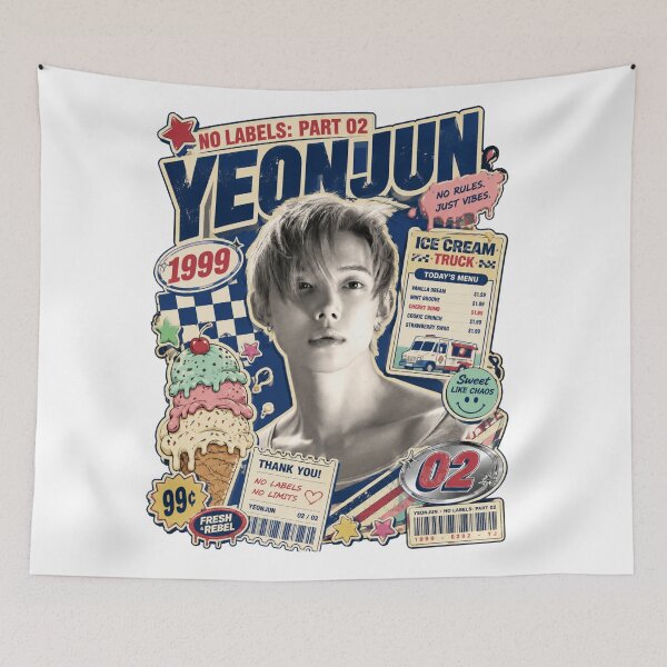 Item preview,  Yeonjun Ice Cream Pastel Summer Kpop Fan Art designed and sold by Valeree Store.