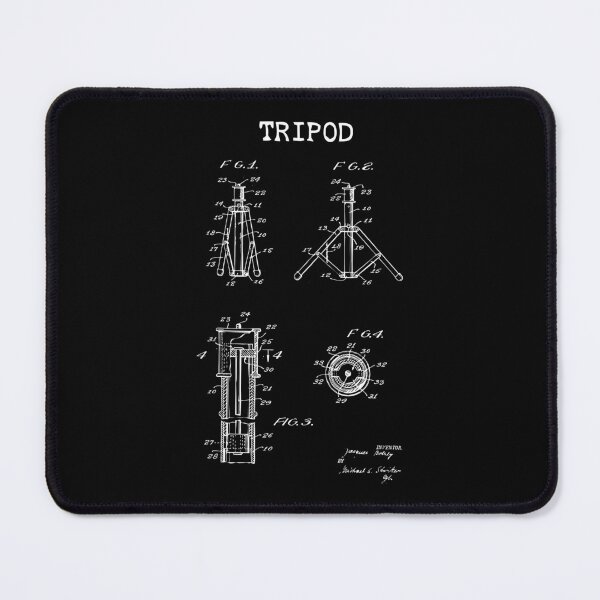Item preview, Vintage Tripod Patent blueprint design designed and sold by BRU Design.