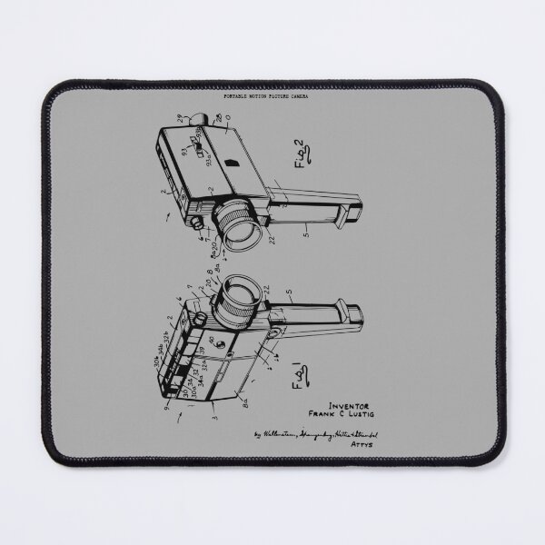 Item preview, Vintage Video Camera Patent blueprint design designed and sold by BRU Design.
