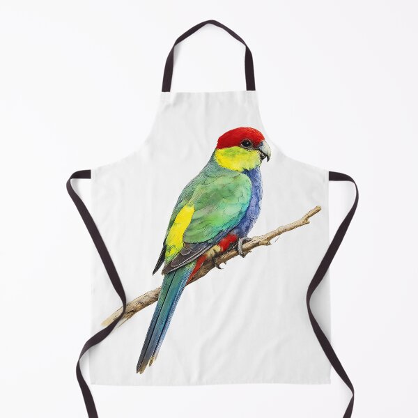 Item preview, Red-capped Parrot Watercolour Painting | WA Native Bird designed and sold by Jaruart.
