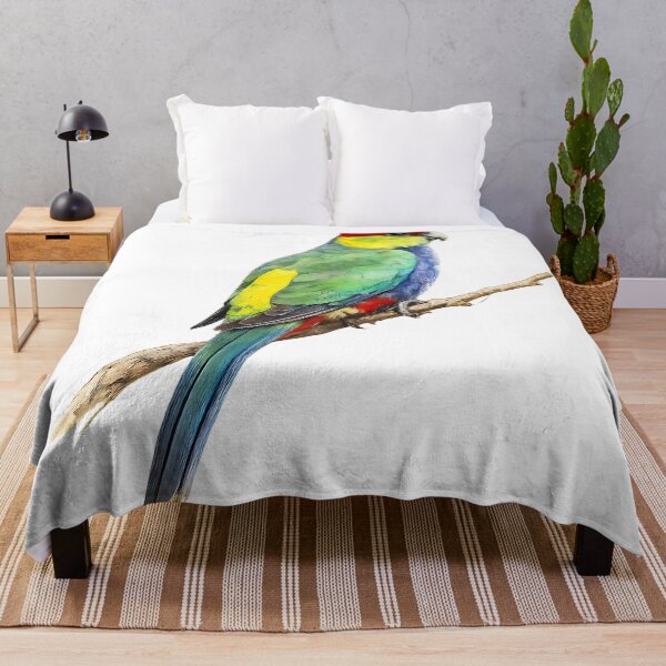 Item preview, Red-capped Parrot Watercolour Painting | WA Native Bird designed and sold by Jaruart.