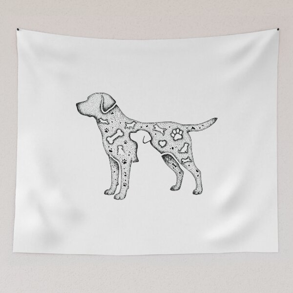 Item preview, Stippled Labrador Retriever Silhouette Art designed and sold by Dmo3HarkoArt.
