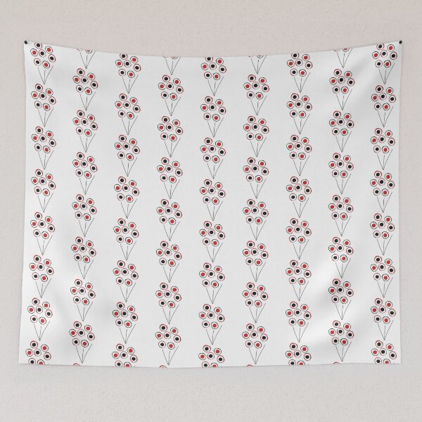 Aperçu de l'œuvre Fleur minimaliste rouge et noire créée et vendue par ArtbyCarpenterS.