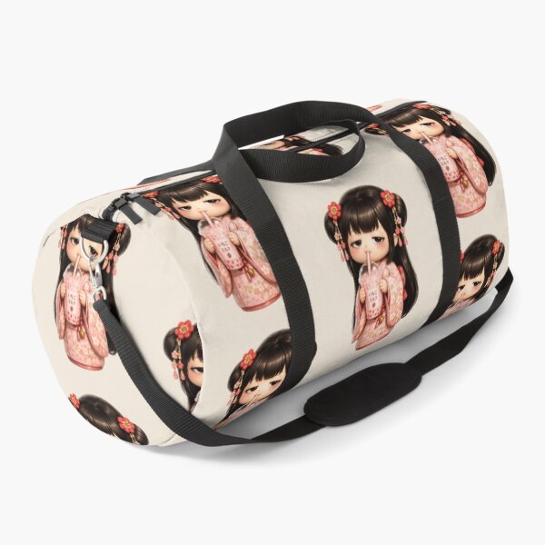 Item preview, Kokeshi Girl Drinking Ichigo Milk | Cute Japanese Strawberry Milk Art designed and sold by TheTrendsDesk.