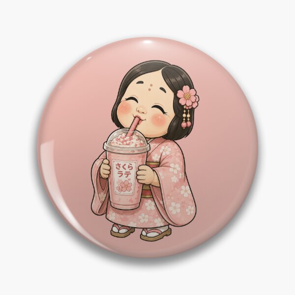 Item preview, Sakura Latte Girl | Cute Japanese Cherry Blossom Café Art designed and sold by TheTrendsDesk.