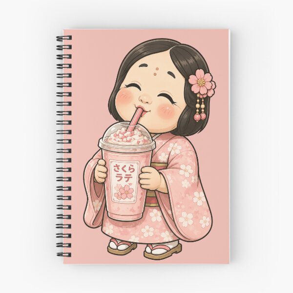Item preview, Sakura Latte Girl | Cute Japanese Cherry Blossom Café Art designed and sold by TheTrendsDesk.
