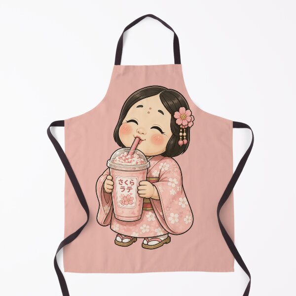 Item preview, Sakura Latte Girl | Cute Japanese Cherry Blossom Café Art designed and sold by TheTrendsDesk.