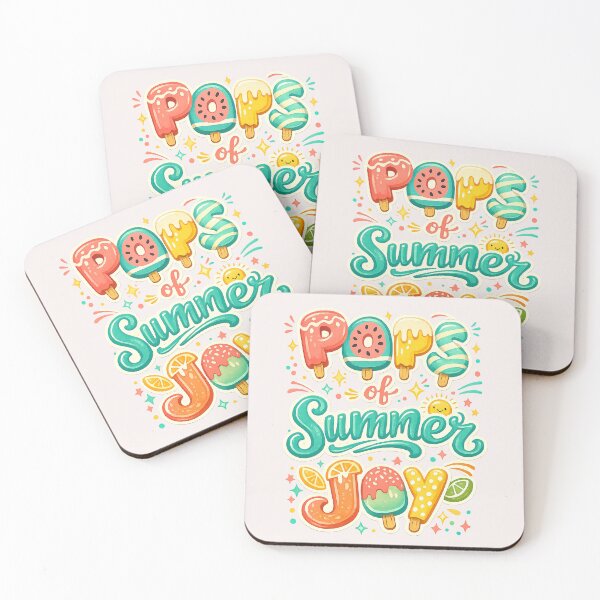 Item preview, Pops of Summer Joy – Colorful Popsicle Typography designed and sold by inkoutninja.
