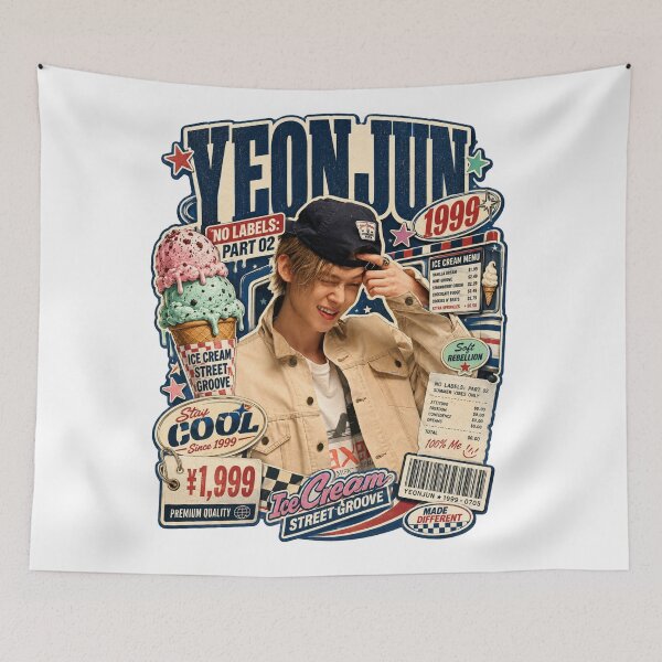 Item preview, Yeonjun No Labels Ice Cream Pastel Pop Art designed and sold by Valeree Store.