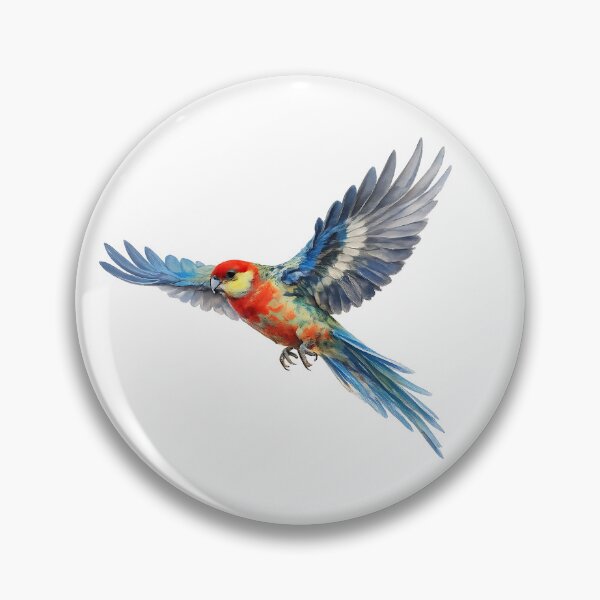 Item preview, Western Rosella in Flight | Watercolour Australian Parrot designed and sold by Jaruart.