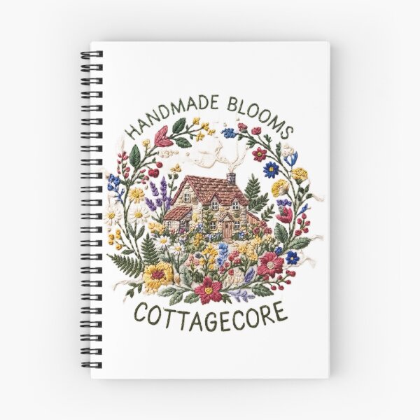 Item preview, Handmade Floral Deep Color Cottagecore Design | Vintage Wildflower Folk Art | Cozy Botanical Nature Aesthetic designed and sold by Softbear Atelier.