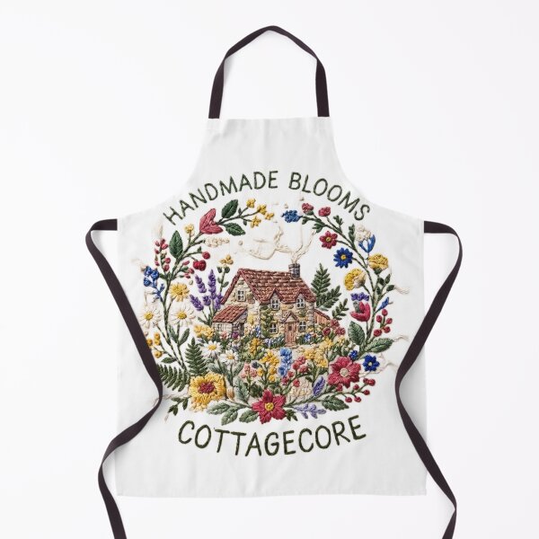 Item preview, Handmade Floral Deep Color Cottagecore Design | Vintage Wildflower Folk Art | Cozy Botanical Nature Aesthetic designed and sold by Softbear Atelier.