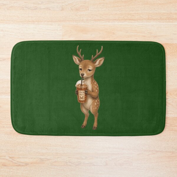 Item preview, Nara Deer Drinking Iced Tea | Cute Japanese Deer Café Art designed and sold by TheTrendsDesk.