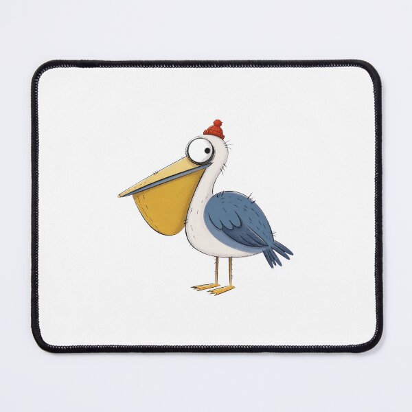 Item preview, Pelican in a Brick-Red Knit Cap designed and sold by The-Art-of-D.