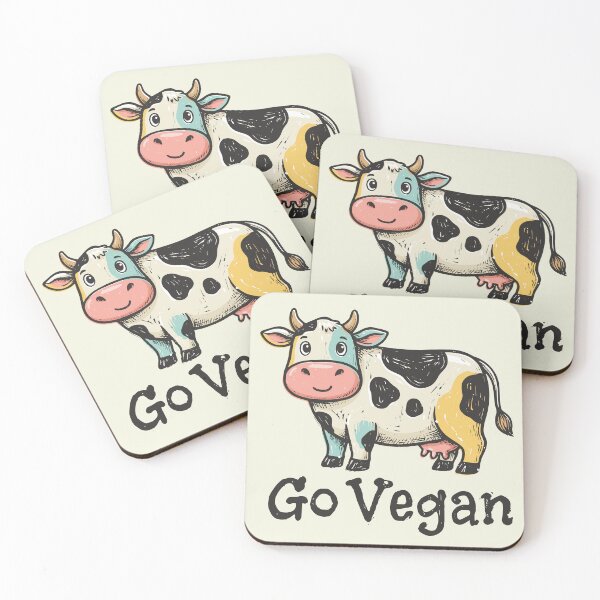 Artikelvorschau, Werde vegan! Süße, glückliche Kuh! Veganer Tierliebhaber entworfen und verkauft von GreenSlate.