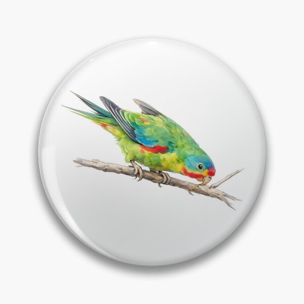 Item preview, Swift Parrot Watercolour Painting | Endangered Australian Parrot designed and sold by Jaruart.