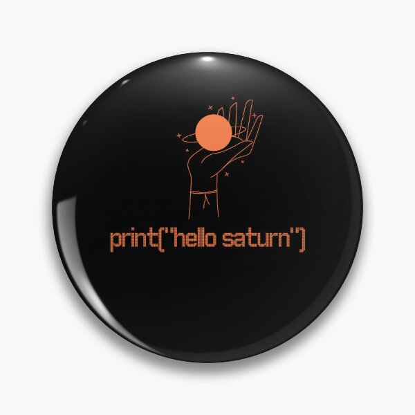 Item preview, Hello, Saturn — A Coder's Greeting to Space designed and sold by MinimalShop01.