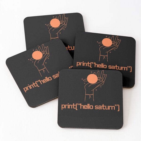 Item preview, Hello, Saturn — A Coder's Greeting to Space designed and sold by MinimalShop01.