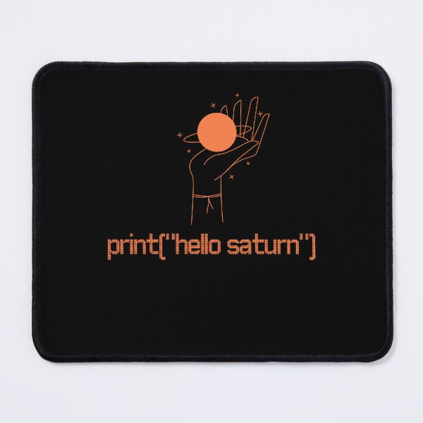 Item preview, Hello, Saturn — A Coder's Greeting to Space designed and sold by MinimalShop01.