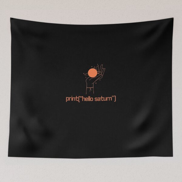 Item preview, Hello, Saturn — A Coder's Greeting to Space designed and sold by MinimalShop01.