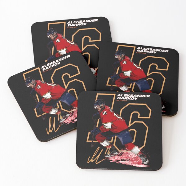 Item preview, Depicting Aleksander Barkov Skating With Stick In Red Florida designed and sold by withorange.