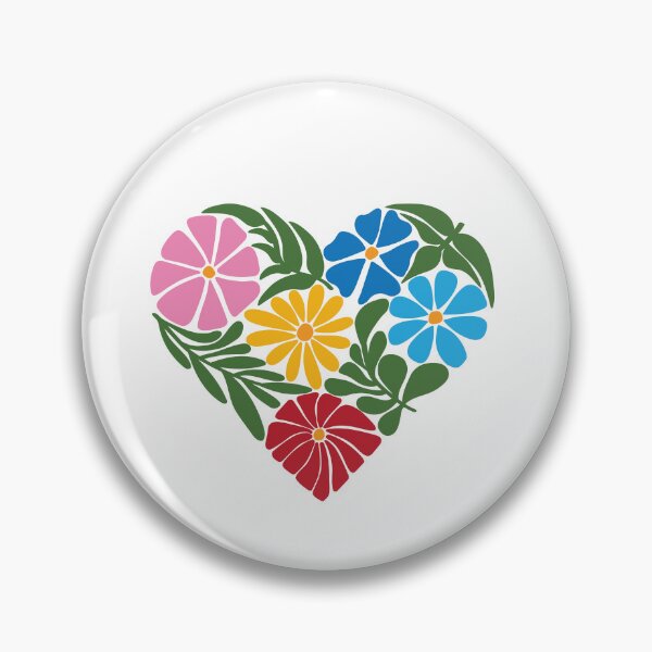 Item preview, Retro Abstract Floral Heart designed and sold by chyzh-arts.