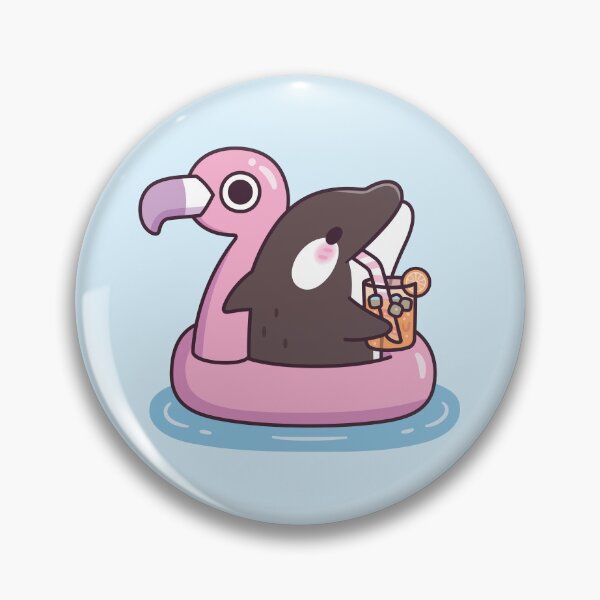 Item preview, Funny Orca Chilling With Flamingo Pool Float designed and sold by rustydoodle.